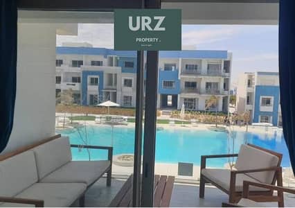 Luxurious chalet ready for viewing fully finished with air conditioners full sea view for sale in the North Coast minutes from Marassi and Haciend