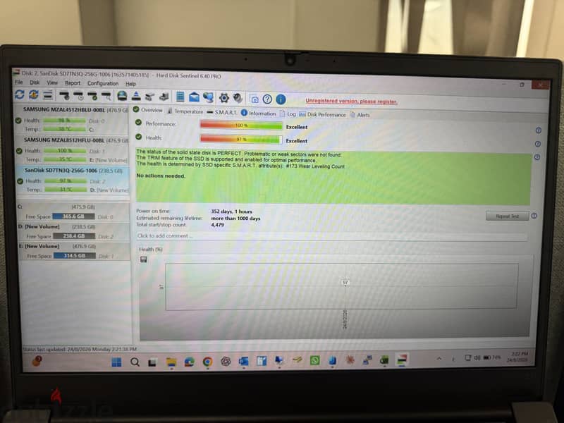 Hard ssd  sandisk 256 1