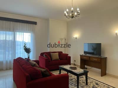 Furnished apartment for rent in The Village Compound, Fifth Settlement Overlooking Al-Zohour Club Area: 146 sq m First floor 2 bedrooms, including a m