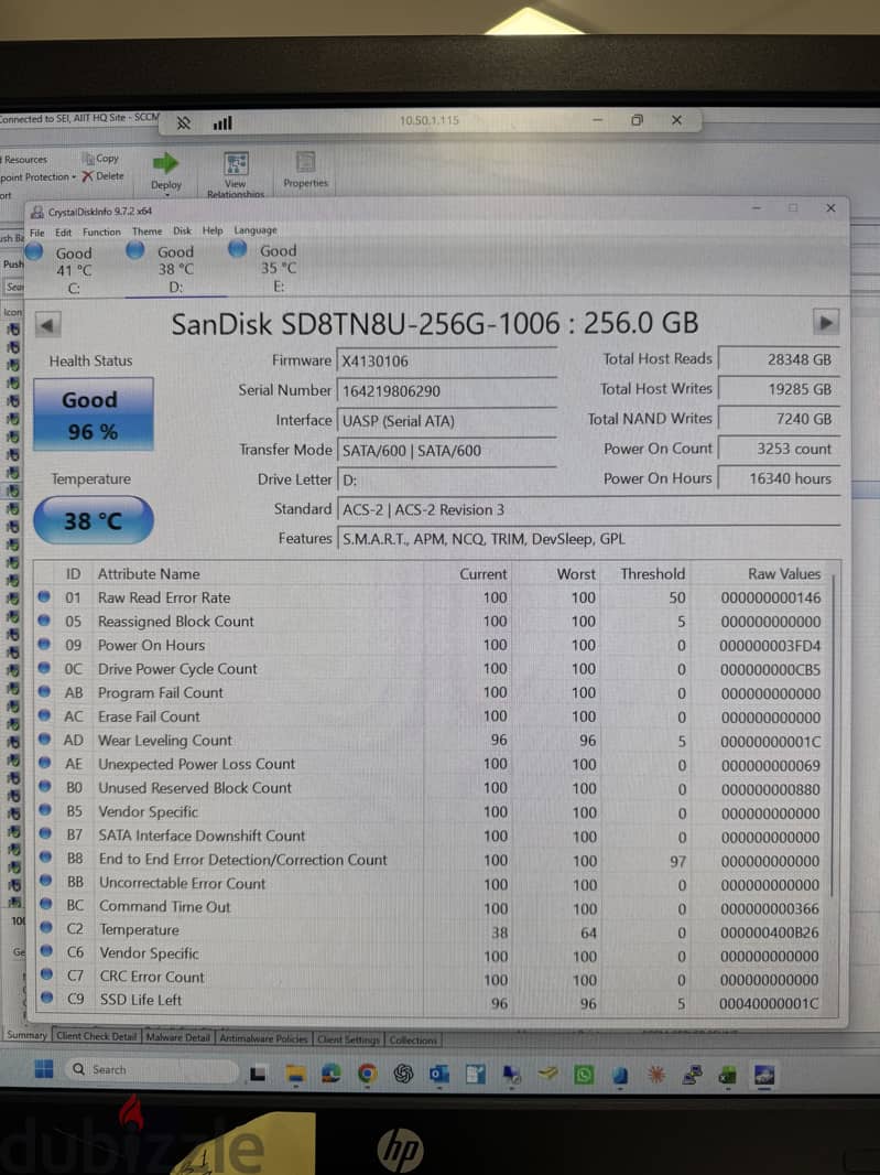 Hard sandisk ssd 256GB 1