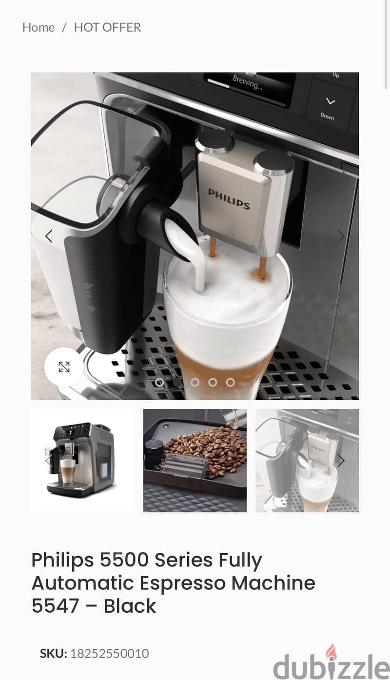 Philips coffee machine 5547/90 1