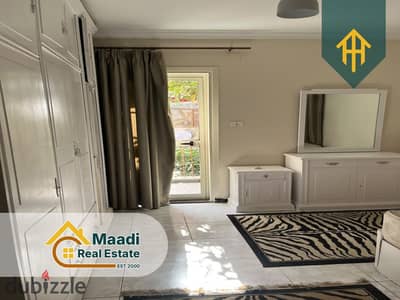 Furnished apartment for rent in Wireless New Maadi | Upscale location | Two rooms - 2 bathrooms | 24-hour security and guarding.