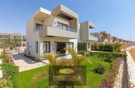 Twin House Villa on the Beach, Finished, Immediate Delivery, on the Beach in La Vista, Next to Marassi in Sidi Abdel Rahman