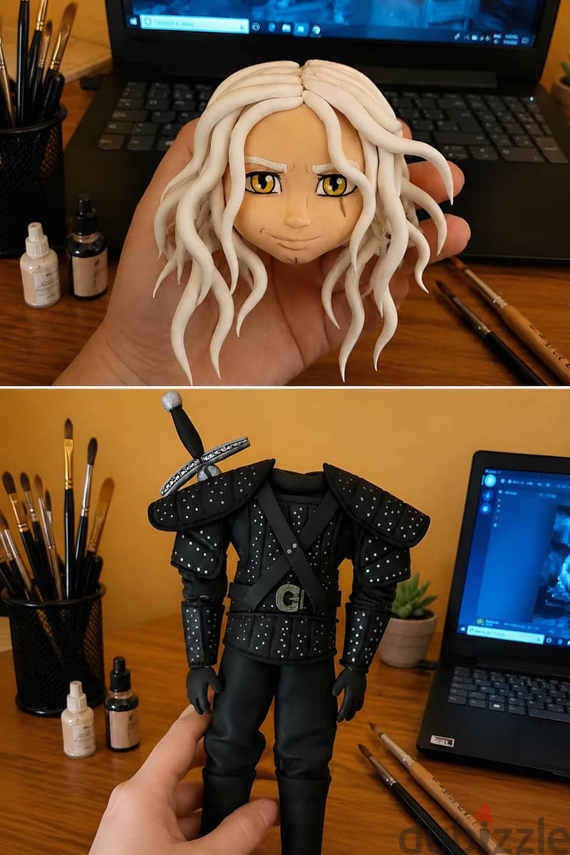 Handmade Geralt-Inspired Art Doll | The Witcher 7