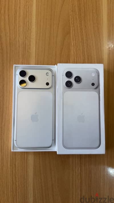 iPhone 17 pro max silver and blue