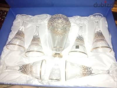 طقم شربات  6 كؤوس وقاروره