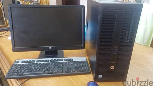 جهاز كمبيوتر HP EliteDesk 800 G2 ممتاز core i7، شاشة ٢٠ بوصة