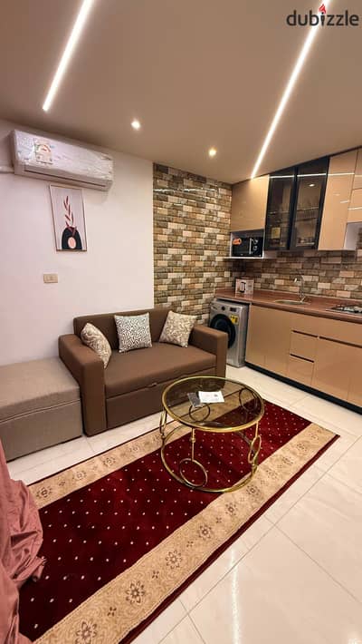Fully furnished, air-conditioned hotel-style studio with all modern appliances, in a prime location in Nasr City on Abbas El Akkad Street and near Cit