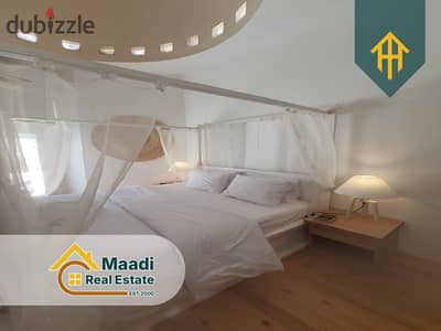 **Studio in the heart of Sarayat El Maadi, located on one of the most prestigious streets in the area. A safe and secure location with 24-hour