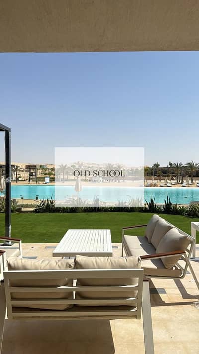 توين هاوس علي اللاجون مباشرة للايجار في سوان ليك الساحل الشمالي