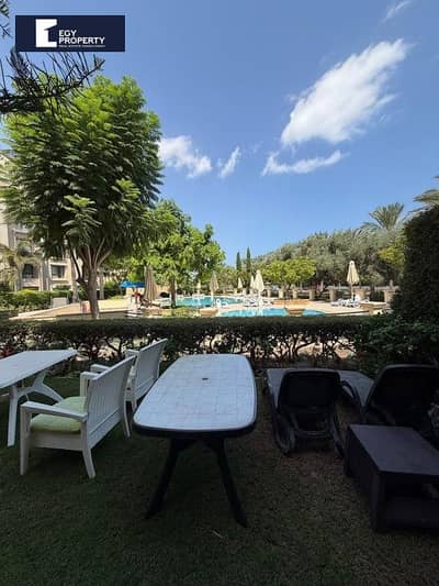 Fully furnished chalet with garden for sale in Marassi North coast with open view ready to move