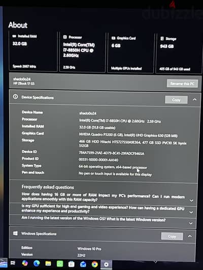 Hp zbook 17