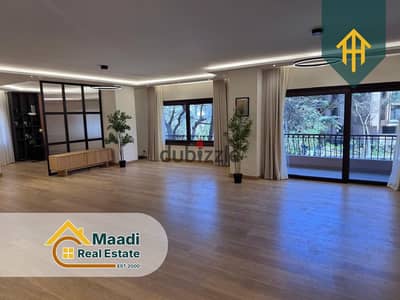 Furnished apartment for rent in the heart of Sarayat El Maadi, located in a prime and prestigious area. The property offers a safe and secure environm