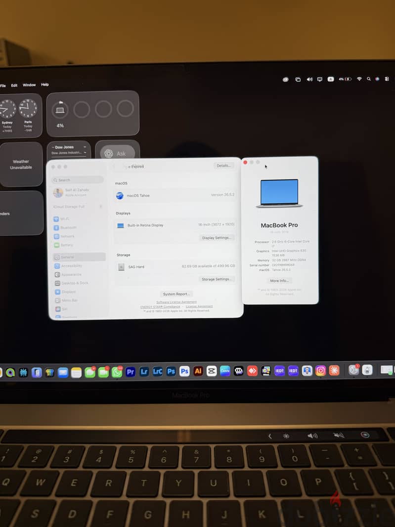 MacBook Pro Core i7 16 inches 3