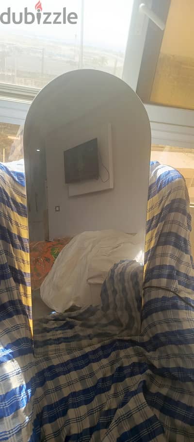 مرايا جديدة ظهر خشب زان بالكامل و اضاءة