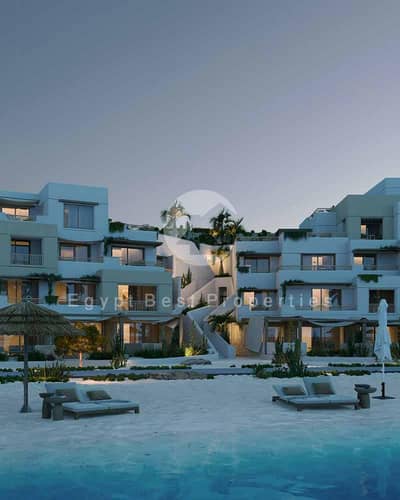 2-bedroom chalet for sale with a direct lagoon view in masyaf  North Coast 5% down payment