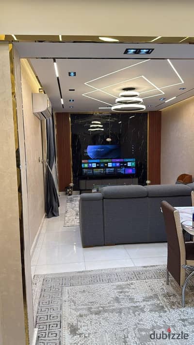 Luxury two-bedroom furnished apartment for rent in Madinaty.