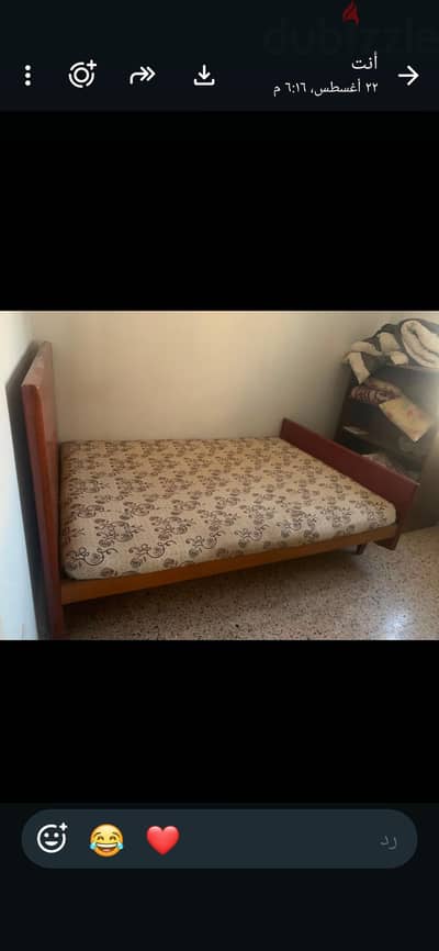 سرير 160 زان سليم    شبه جديد  ب المرتبه قطن
