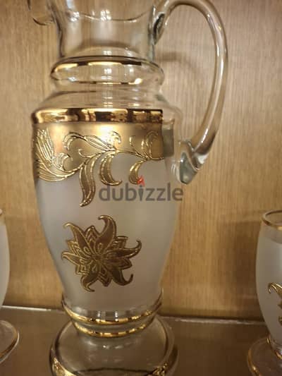 طقم كاسات مع الشفشق هاند ميد Golden plated