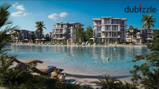 شاليه غرفة نوم واحدة 85 متر للبيع في رأس الحكمة بإطلالة مائية وخطط سداد حتى 12 سنة