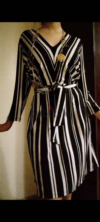 black and white dress