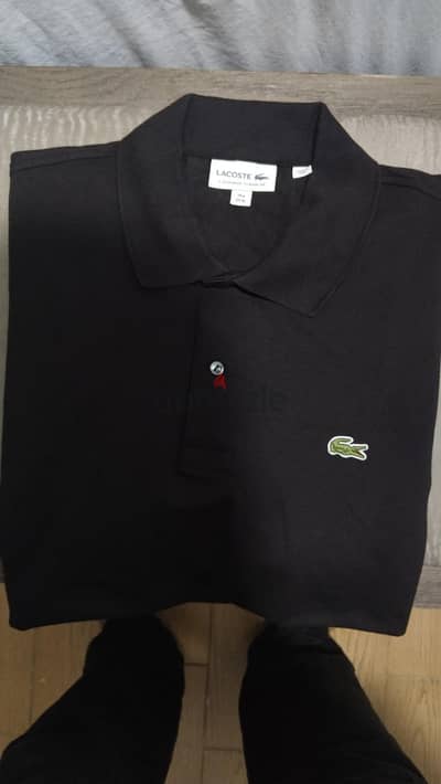 Brand new authentic Lacoste L. 12.12 LIGHT Classic Fit Polo in Black.