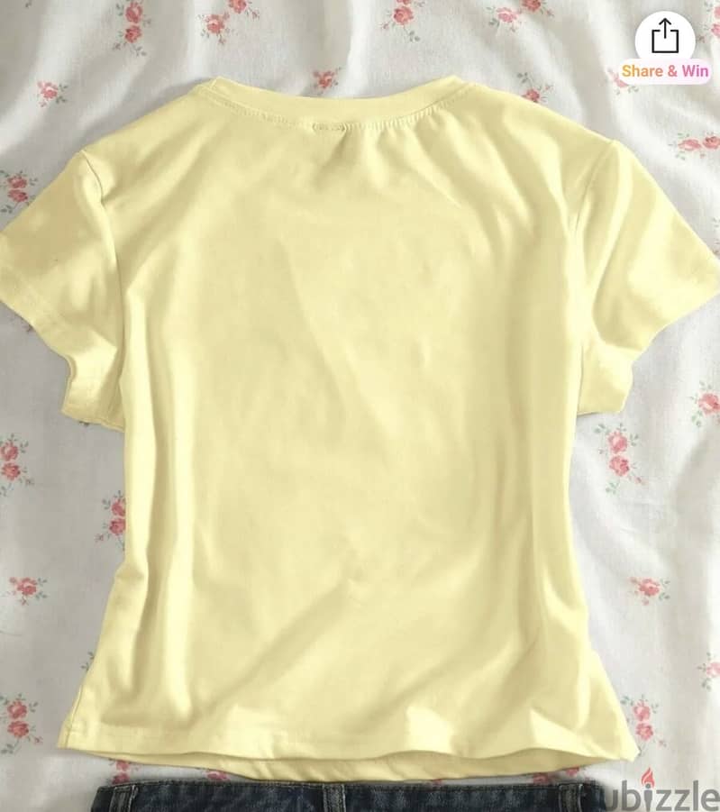 Turkey Light trendy yellow basic top 1