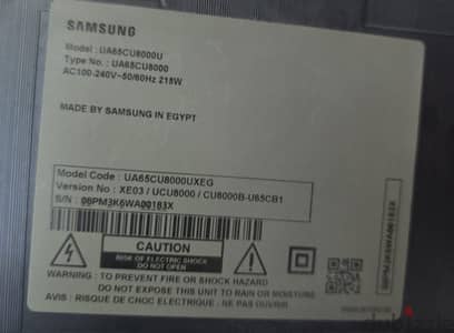 Samsung 65 بوصه لم تستخدم نهائيا جديده