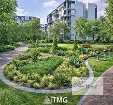 A ground-floor apartment with a private garden for sale in Madinaty, with the best view. Apartment area: 108 sqm, garden area: 55 sq