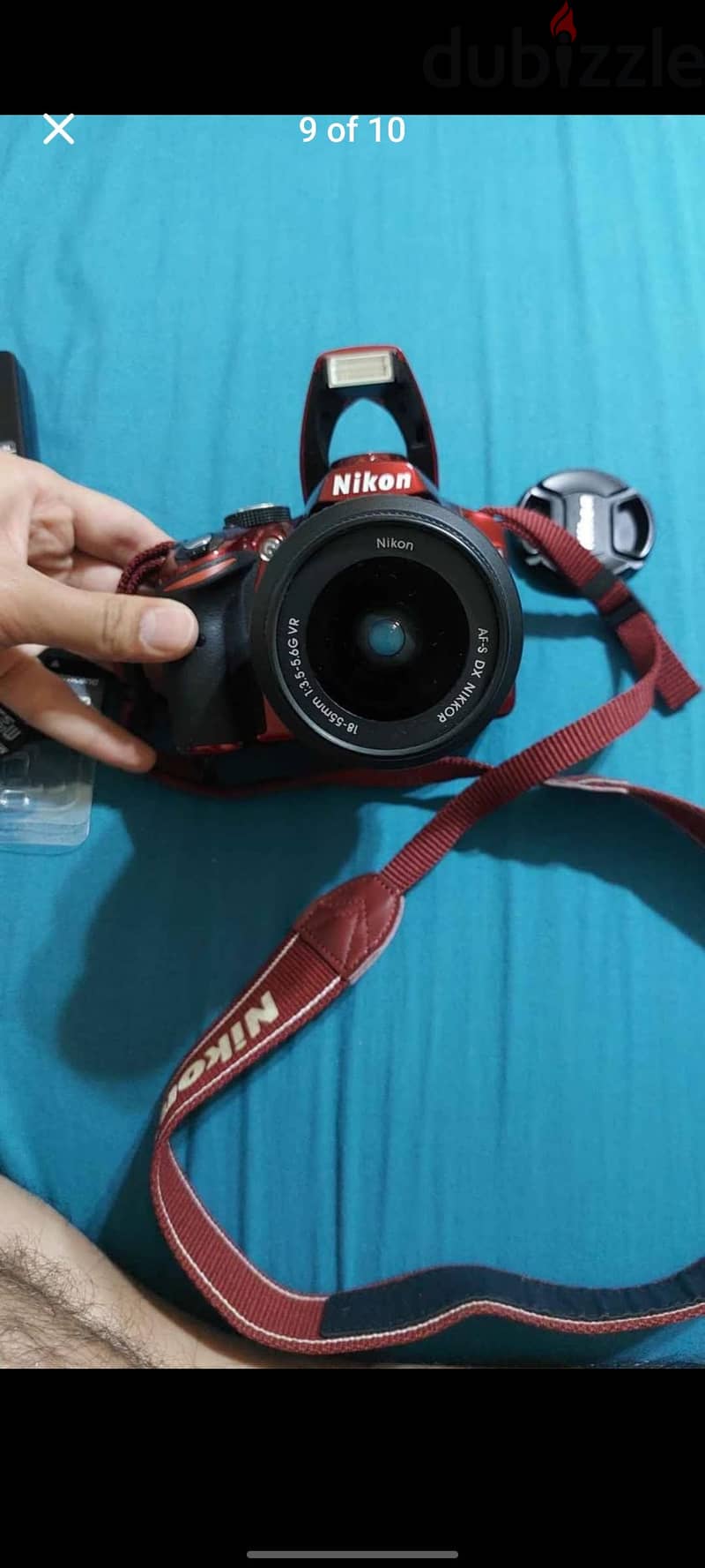 Red Nikon digital camera D3200 set 8