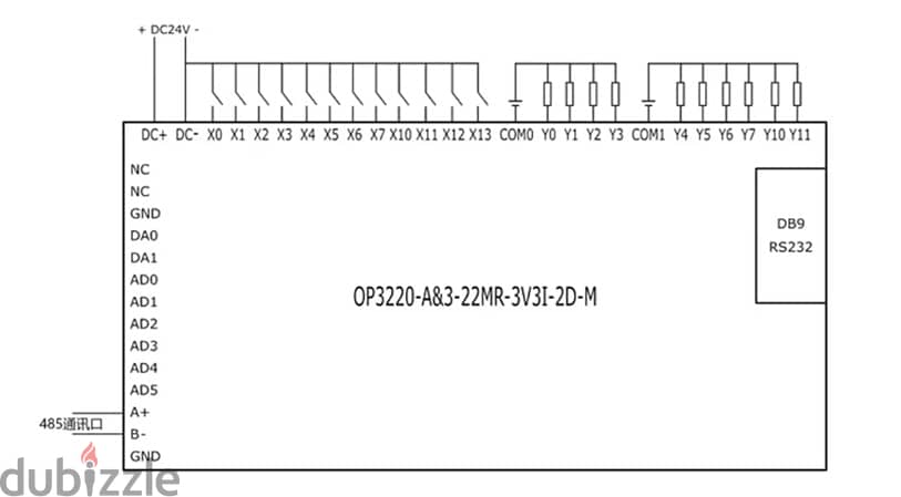 PLC  FX3U  22MRT OP320-A 2