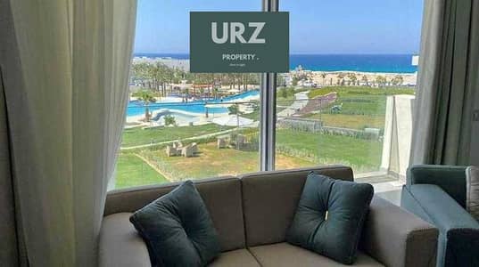 The best and most distinctive beachfront chalet fully finished and with ACs is for sale in Ras El Hekma near Sodic Azha Marseilia Ghazala Bay