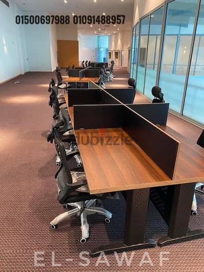خلية عمل- ورك ستيشن خشب mdfمستورد- اثاث مكتبي- work station-partiton