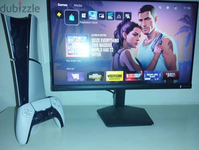Ps5 slim digital 1tb (one controller)استعمال شهر