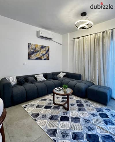 Privado Madinaty 4th flr apt w/ garden view. 1BR, fully AC, modern 2026 tech, free WiFi, 24/7 security near Zahran. Families only (marriage ID).
