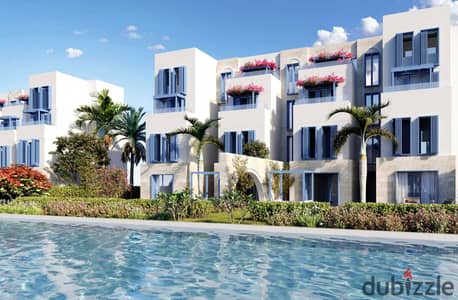 Finished, furnished chalet, sea view for sale in Naia Bay, Ras El Hekma, North Coast