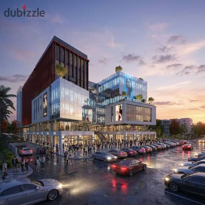 24 sqm shop for sale at Prime Plaza Mall, 6th of October, directly on Central Axis. 8% down payment with installments up to 150 months.