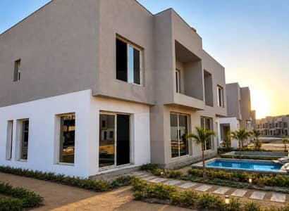 Twin House Villa Immediate Delivery Distinct Location in New Cairo Ground and First and Roof with Private Swimming Pool with 10% Down Payment