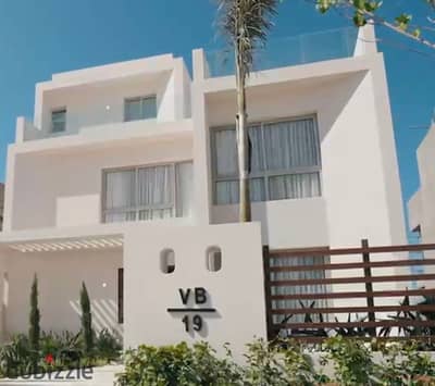 Fully finished townhouse corner villa with acs for sale in installments in Mar Bay, Ras El Hekma, North Coast