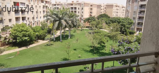 Apartment for rent new law in my city area 96m in B7, excellent location with wide garden view, next to the Madinaty Club and the service area of the phase in Madinaty