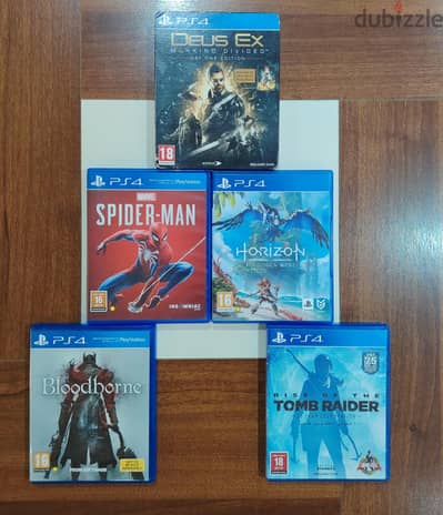 horizon forbidden west, spider man, tomb raider