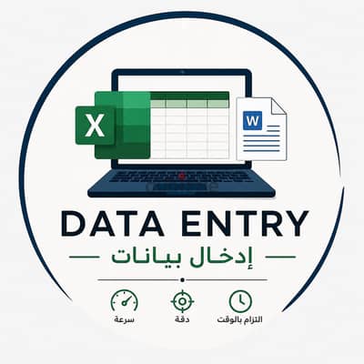 أقدم إدخال وتنظيم البيانات على Excel وWord بدقة وسرعة