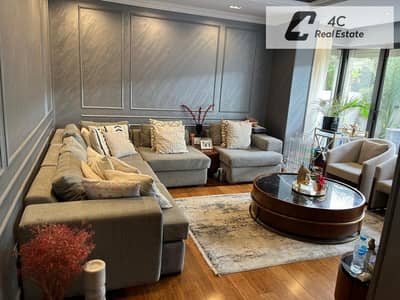 Apartment with garden, immediate occupancy, ultra-super-lux finishing, Lake View Compound, Fifth Settlement, lowest premium required for quick sale,