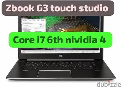 zbook G3 touch studio nividia 4 giga Ram 16 Hard 512