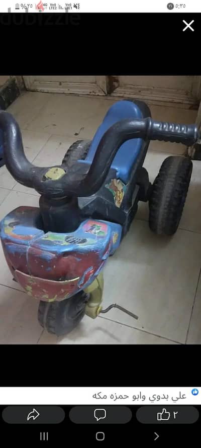 عجلة موتوسيكل أطفالي بحالة ممتازة