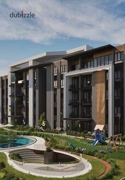 132 sqm apartment for sale in Zat Compound, Hadayek October, directly on Al Nady Street. 10% down payment with installments up to 10 years.