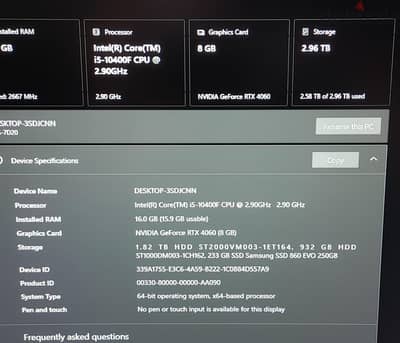 pc gaming بحاله ممتازه