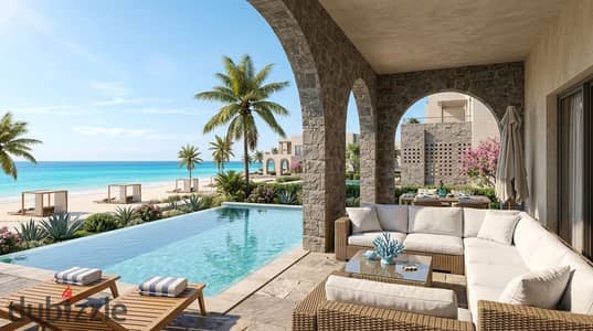 1 million pounds discount on a chalet with a direct sea view in Sidi Hanish | 10% down payment and 12 years installment without interest