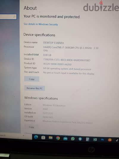 Hp Elite Book 8570w work station