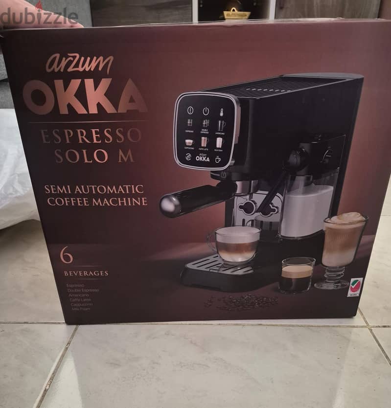 ماكينة قهوة اوكا الأصلية بحالة الجديد تماماً Okka coffee machine 1